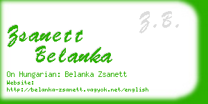 zsanett belanka business card